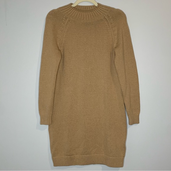Banana Republic Dresses & Skirts - Banana Republic Camel Long Sleeve Petite Knit Dress NWT